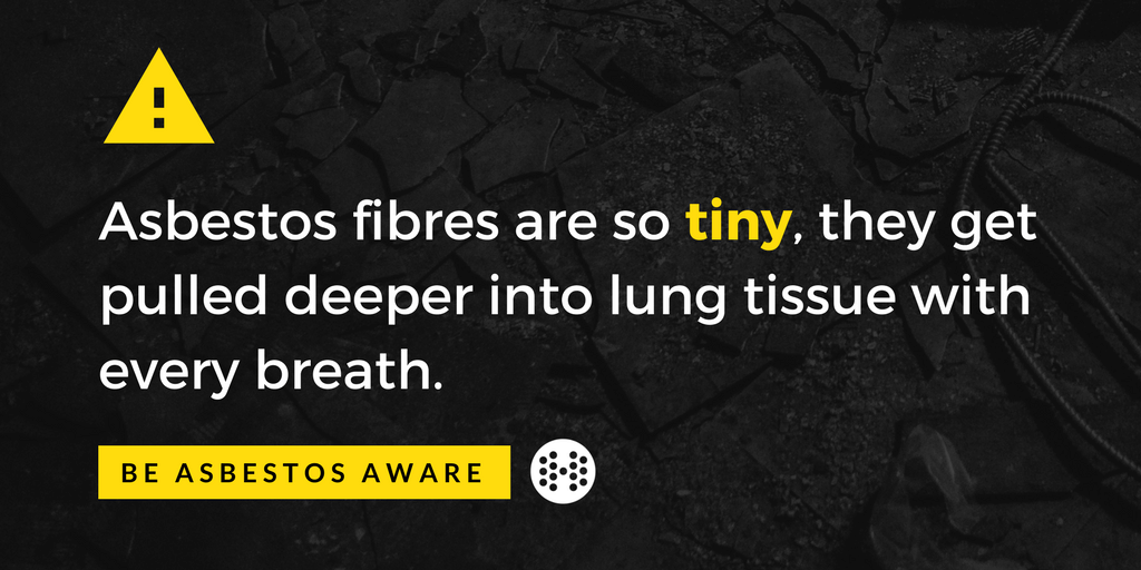 Asbestos fibres are tiny
