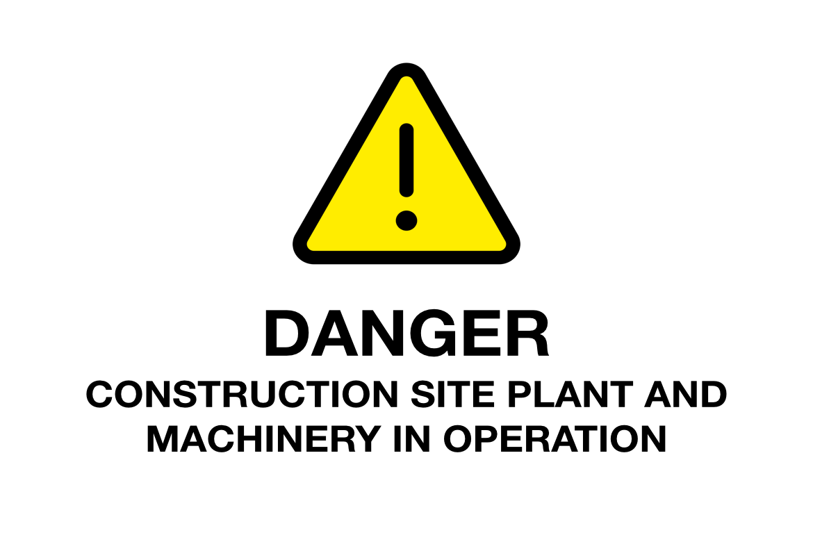 construction sign danger machinery