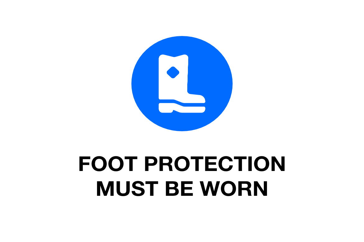 construction sign ppe foot protection