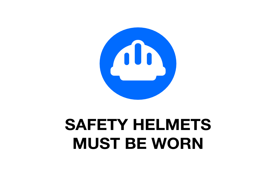 construction sign ppe helmets