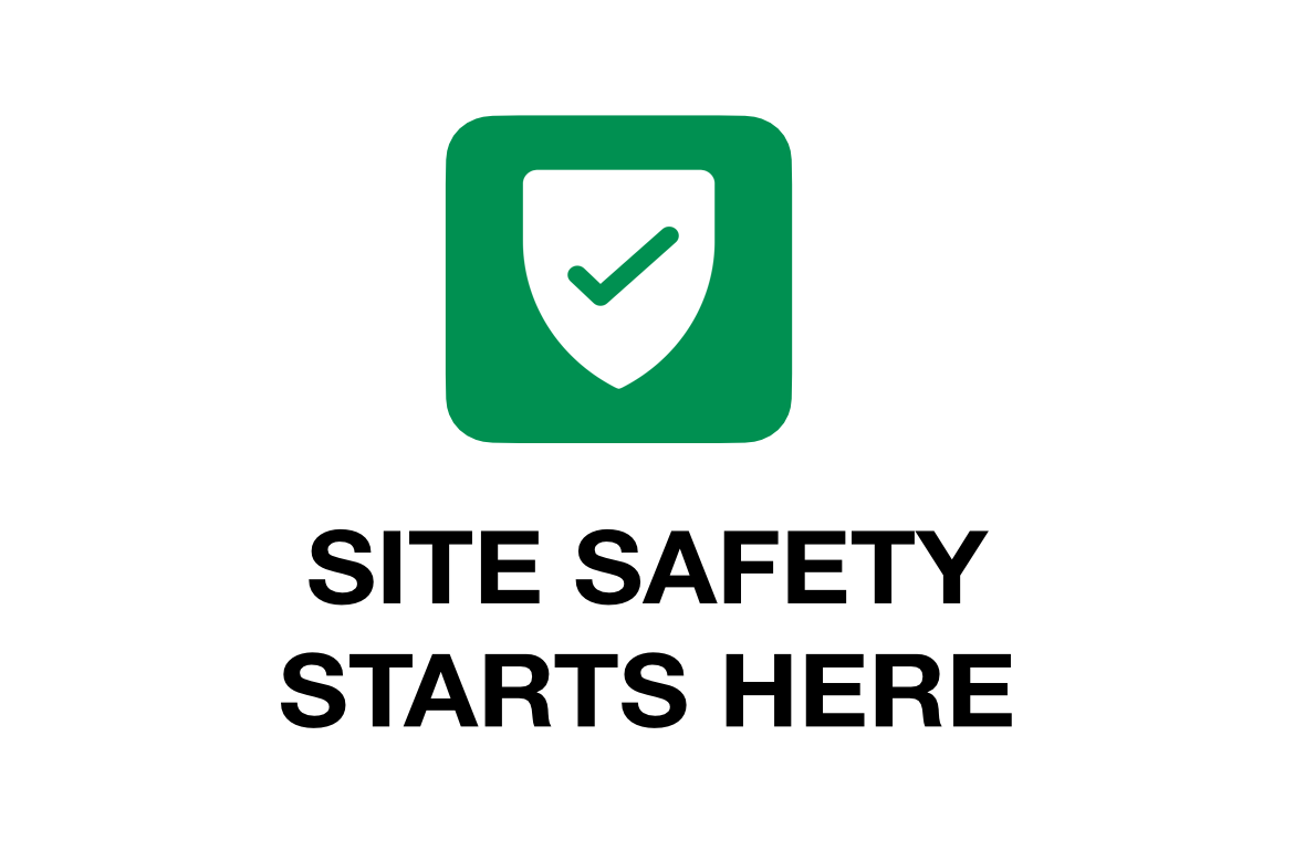 Site Safety Signs 'Site Safety Starts Here' 600x400 