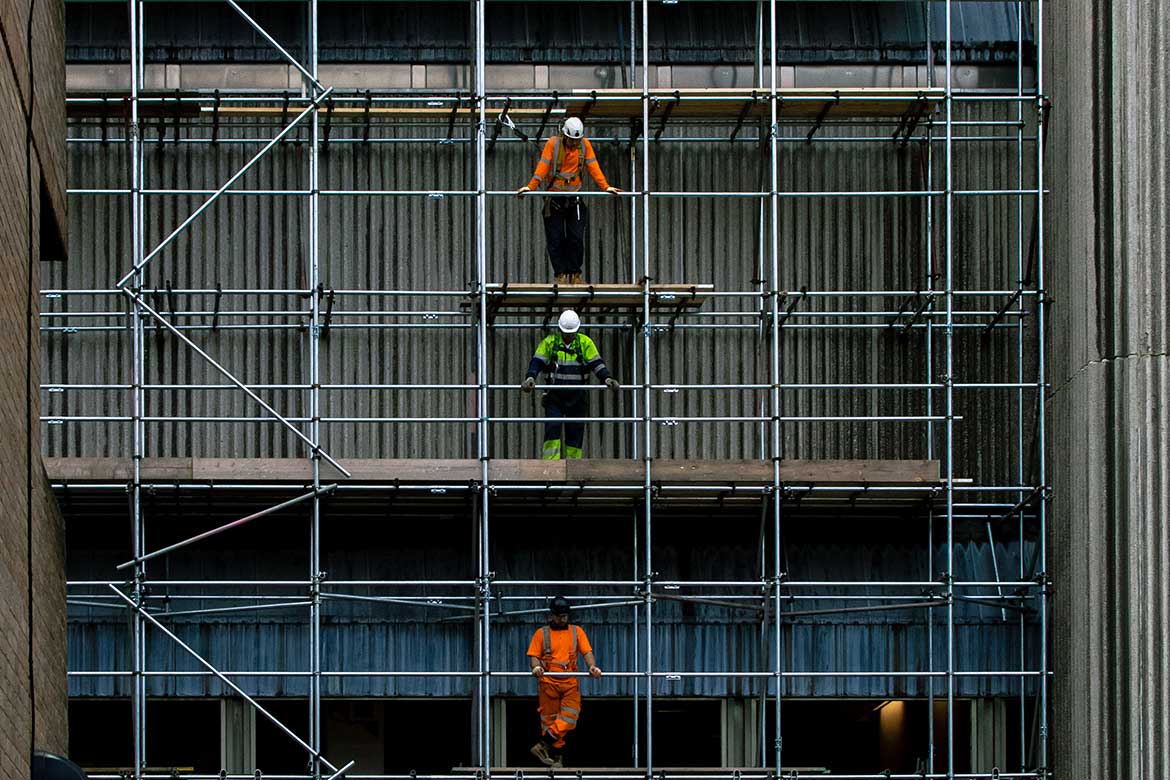 construction site scaffolding