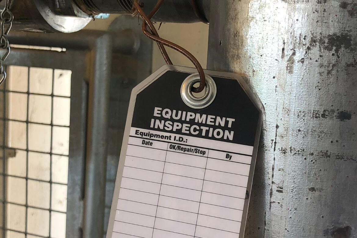 equipment inspection tag