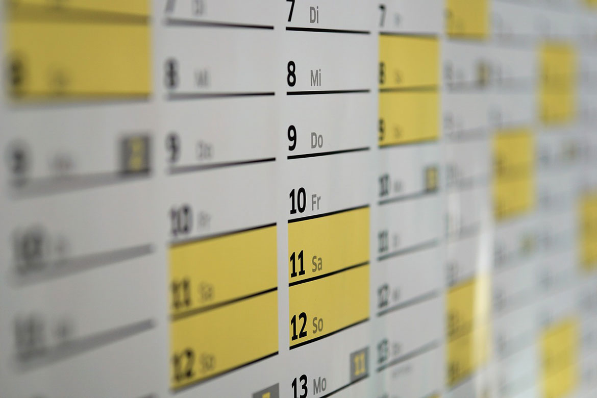 planning on a calendar
