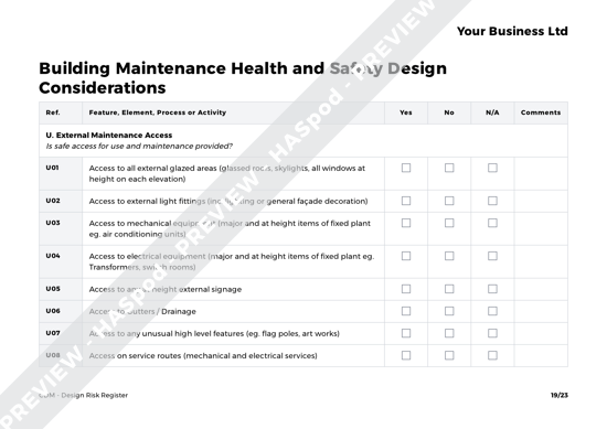 CDM Design Risk Register image 6