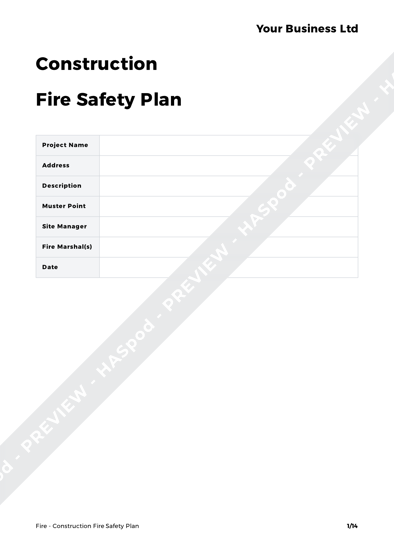 Fire Construction Fire Safety Plan image 1