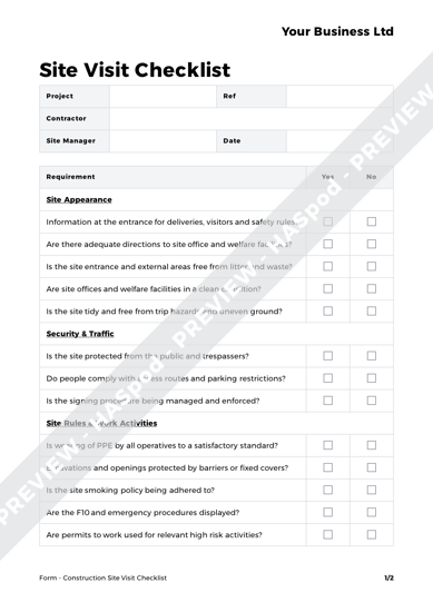Checklist Form Template from images.haspod.com