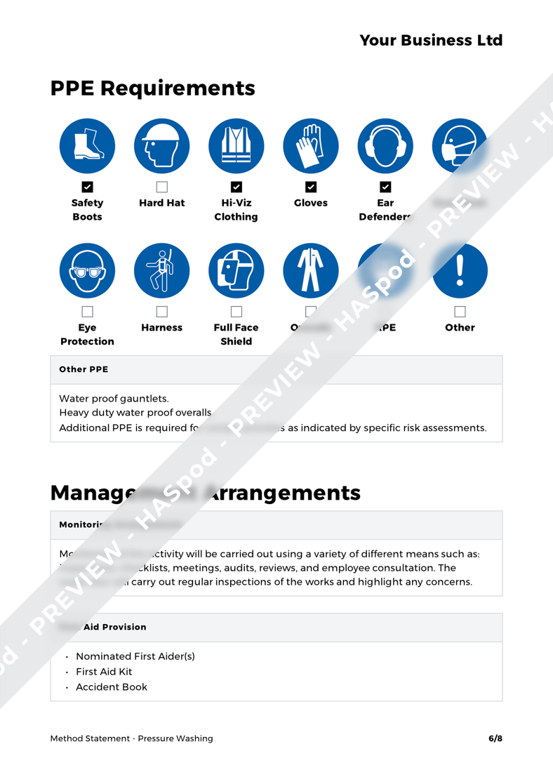 Pressure Washing Method Statement Template HASpod pressure-washing-method-statement-template-haspod