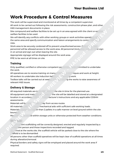 Method Statement Scaffold Removal image 2