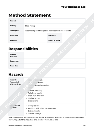 steel-fixing-method-statement-template-haspod