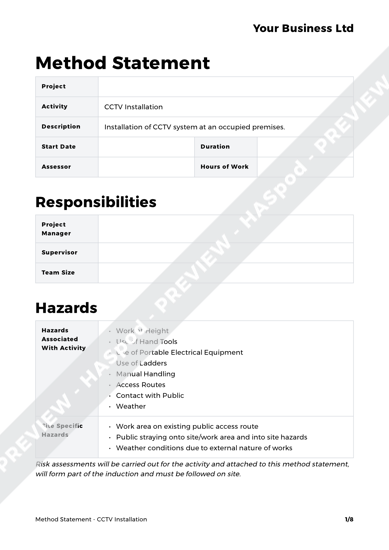 cctv installation proposal sample pdf