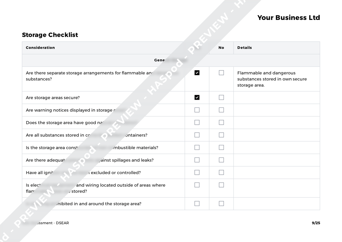 Dsear Risk Assessment Template Haspod 