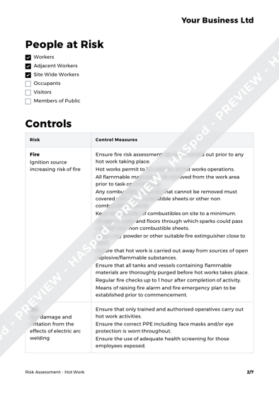 Risk Assessment Hot Work image 2