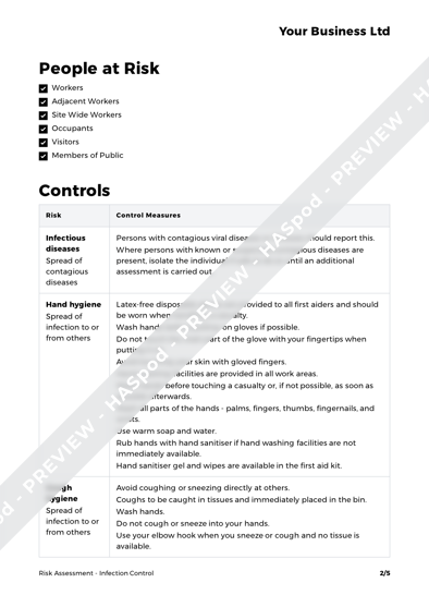 Risk Assessment Infection Control image 2