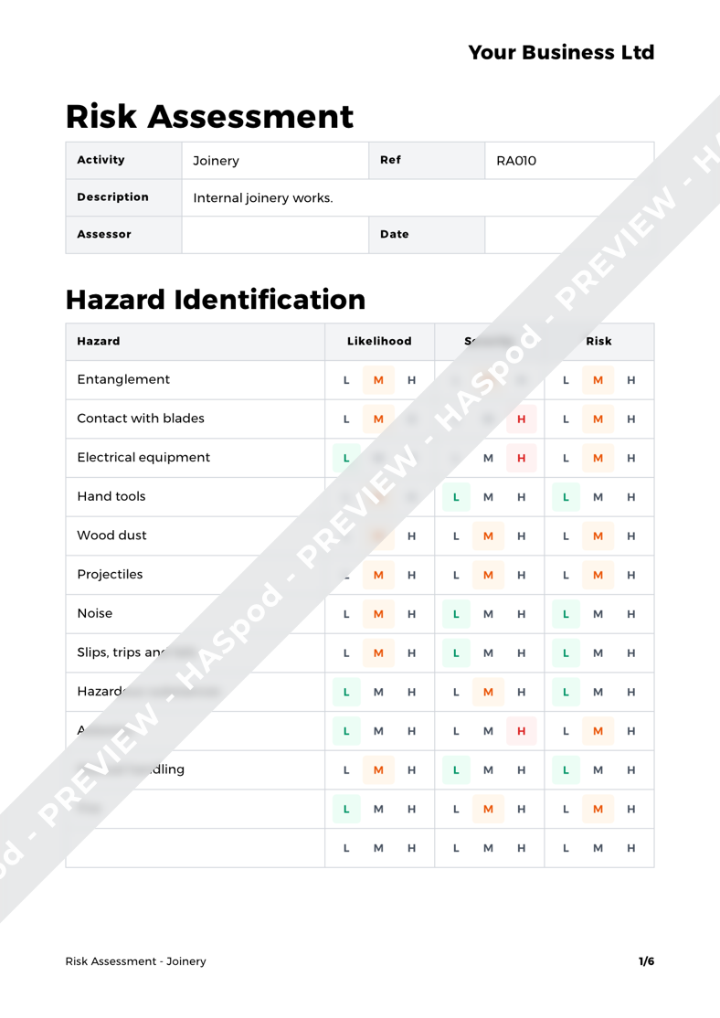 Joinery Risk Assessment Template Haspod vrogue.co