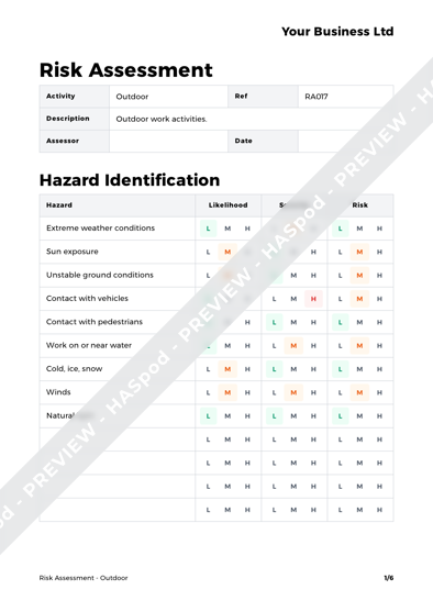 Risk Assessment Outdoor image 1