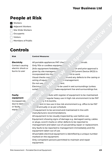 Risk Assessment Portable Electrical Equipment image 2