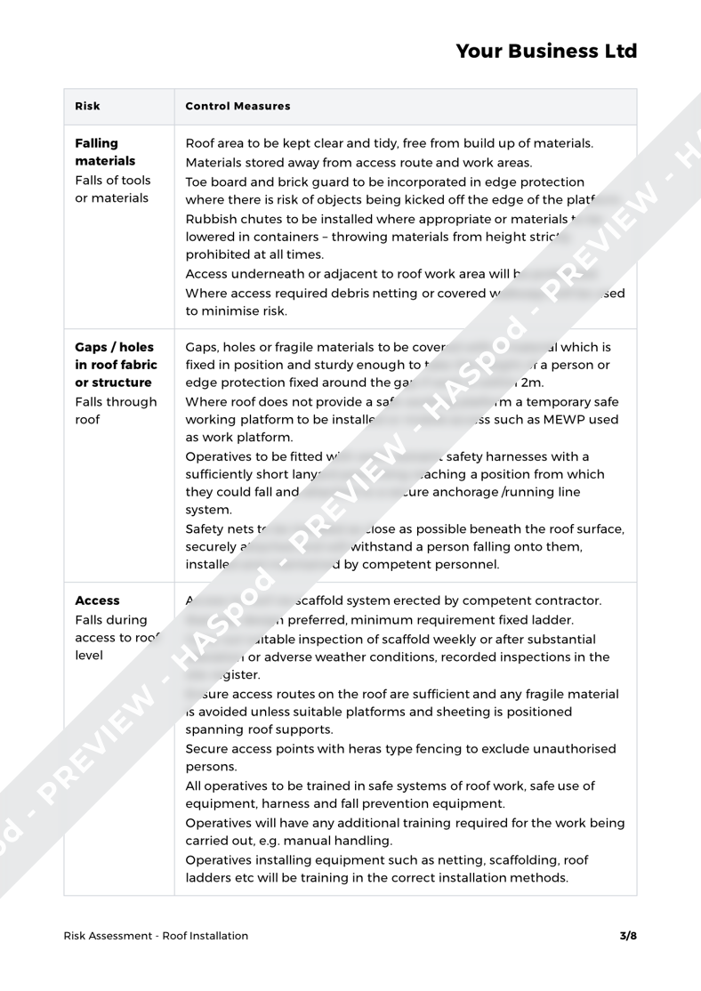 Roof Installation Risk Assessment Template Haspod vrogue.co