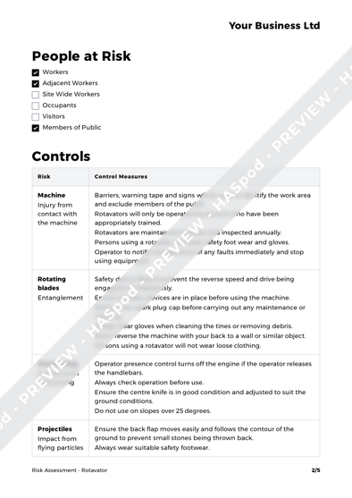 Risk Assessment Rotavator image 2