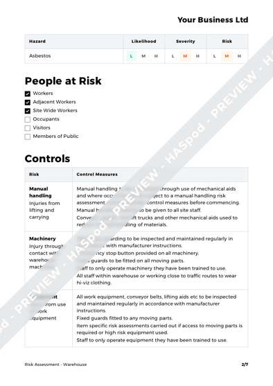 Risk Assessment Warehouse image 2
