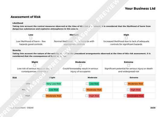 DSEAR Risk Assessment Template - HASpod