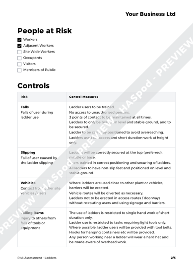 Risk Assessment Ladders image 2