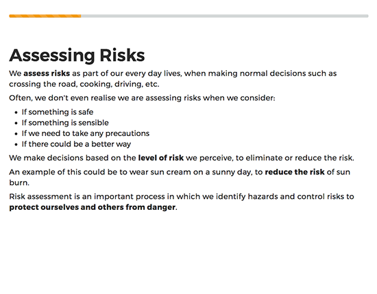 Risk Assessment elearning course image 2