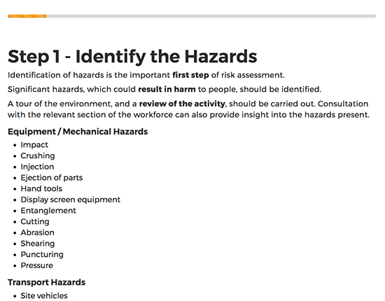 Risk Assessment elearning course image 4
